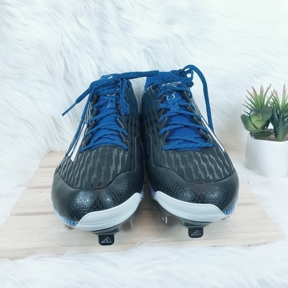 Adidas PowerAlley 3 Core Blue Baseball Cleats - Picture 5 of 7